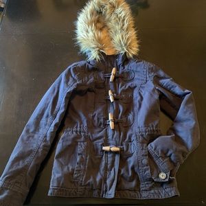 Abercrombie Winter Coat  junior Size Medium Blue